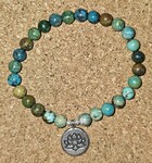 Pierres naturelles, perles argent 925, Fleur de Lotus acier inoxydable