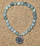 Pierres naturelles, perles argent 925, Fleur de Lotus acier inoxydable