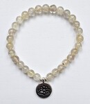 Pierres naturelles, perles argent 925, Fleur de Lotus acier inoxydable