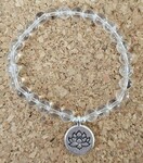 Pierres naturelles, perles argent 925, Fleur de Lotus acier inoxydable