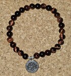 Pierres naturelles, perles argent 925, Fleur de Lotus acier inoxydable