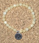 Pierres naturelles, perles argent 925, Fleur de Lotus acier inoxydable