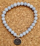 Pierres naturelles, perles argent 925, Fleur de Lotus acier inoxydable