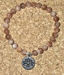 Pierres naturelles, perles argent 925, Fleur de Lotus acier inoxydable